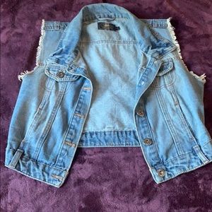 Jean crop vest